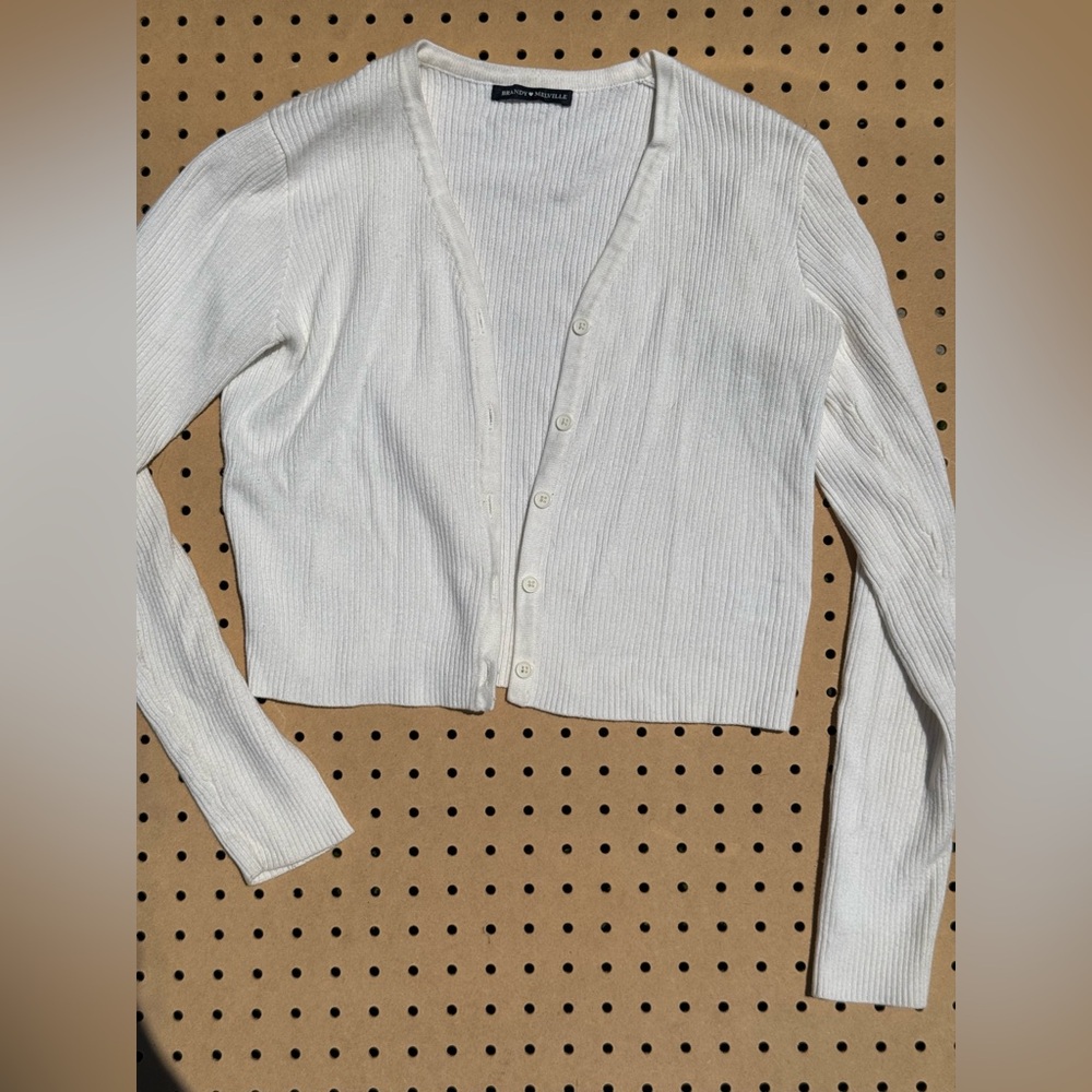 Brandy Melville Cardigan Button Up White